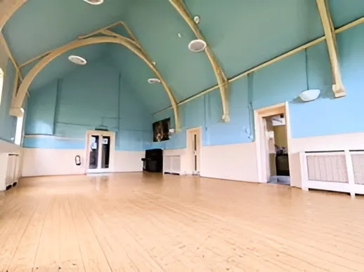 The main hall inside the Parish Rooms